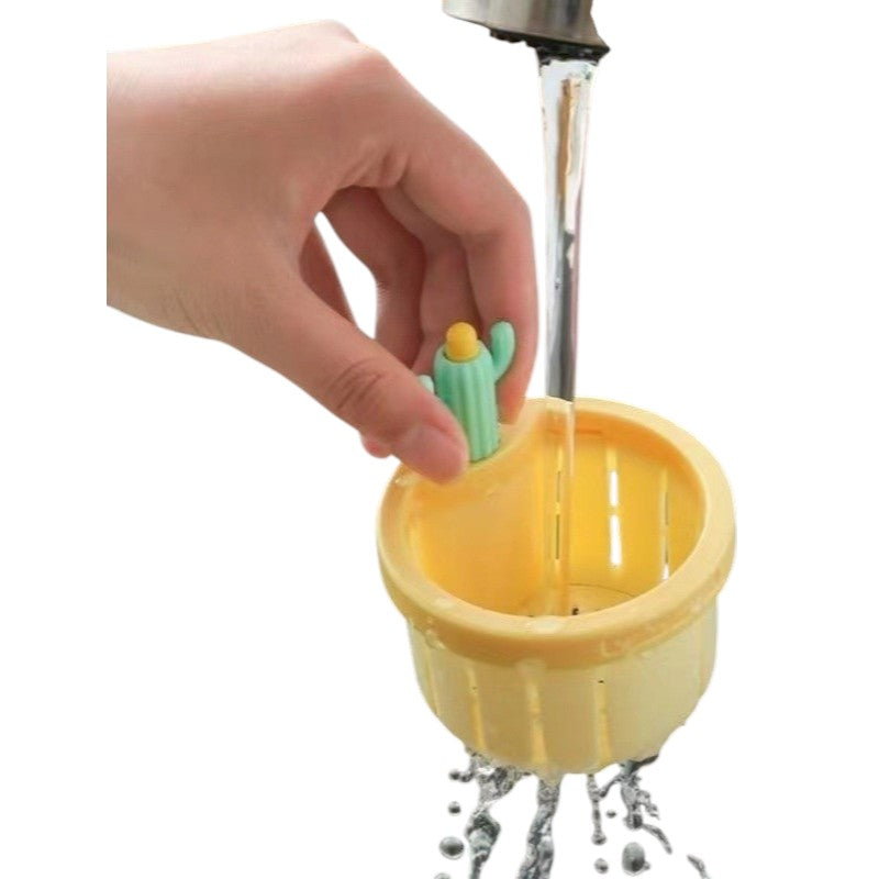 Cactus Sink Drain Strainer Press Automatic Dumping Basket