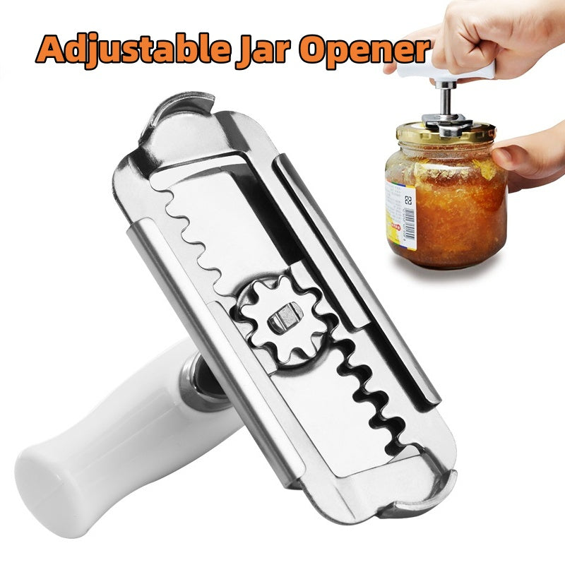 Stainless Steel Adjustable Jar Opener for Lids & Bottles